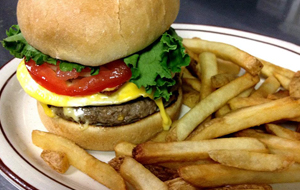 Cheeseburger and fries
