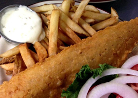Fried chicken with fries